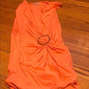 Mandarin Orange Jeweled Top